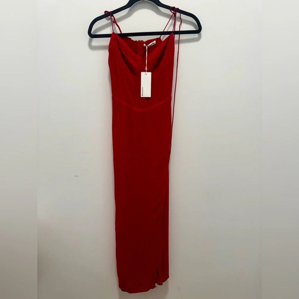 Reformation Kourtney Dress in Red - Picture 2 of 9